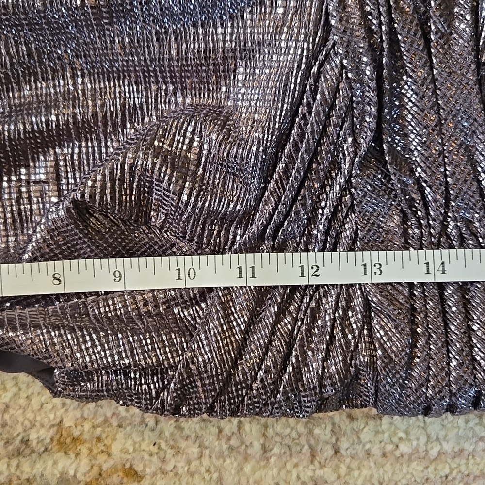 NWT Ralph Lauren Gray Metallic Dress Size 4 - Picture 12 of 13